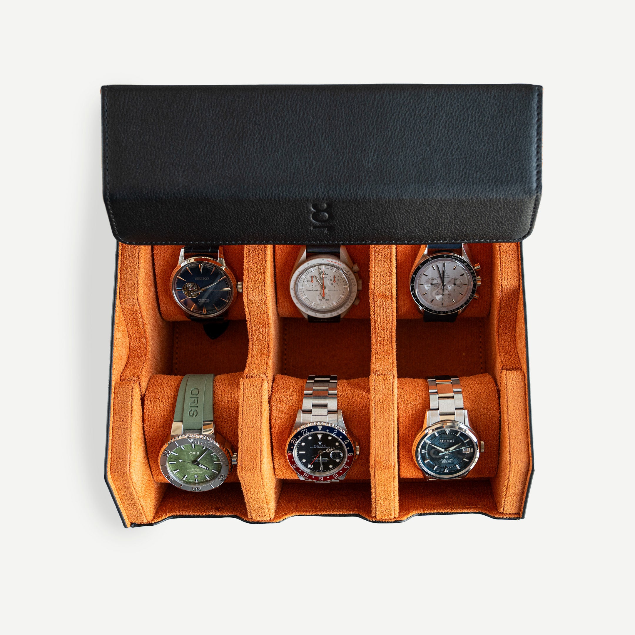 Hexagon Watch Box - Black Orange - 1.362 kr - Free shipping